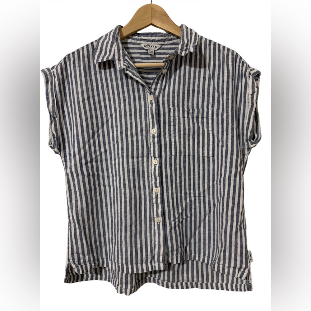 Orvis Classic Blue and White Striped Shirt